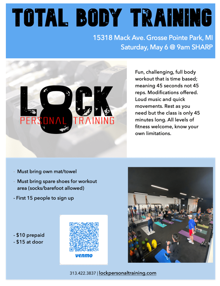 Total Body Training – May 6,&nbsp;2023